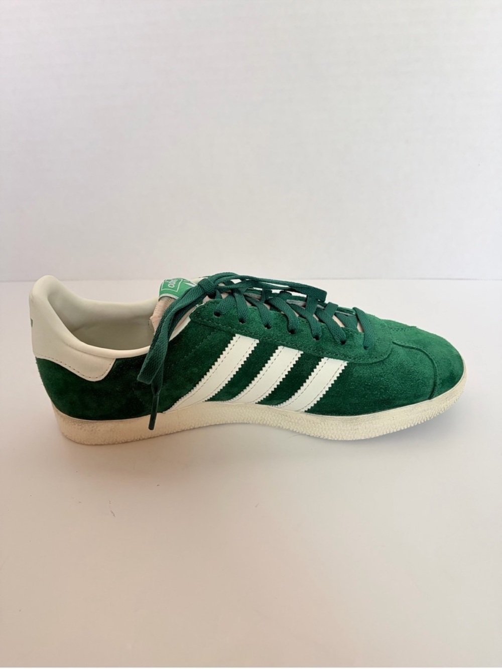 Adidas Gazelle Og Sneakers Suede Classic Shoes Lifestyle Green White Size 8.5 - Picture 6 of 14